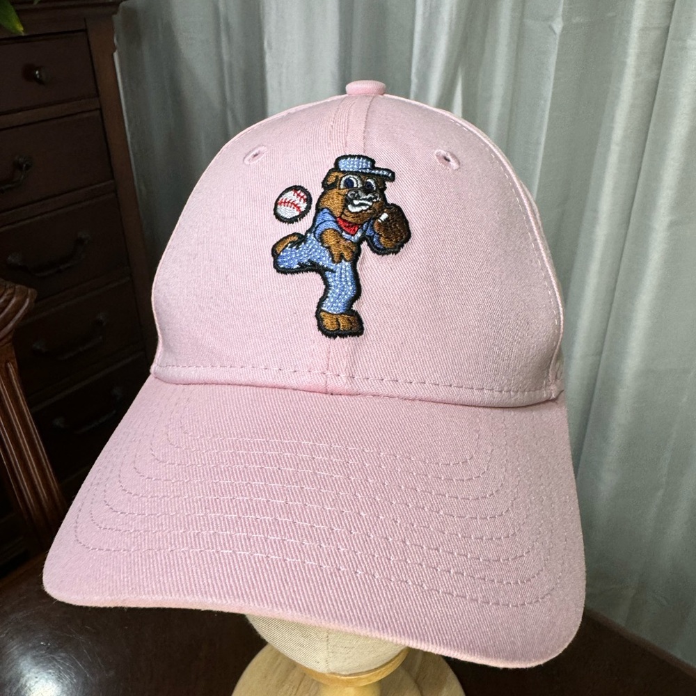 New Era Pink Baseball Cap with Bear Embroidery